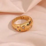 Anillo Destellos Incrustados Premium