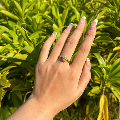 Anillo Princesa de Zirconias Amarillo