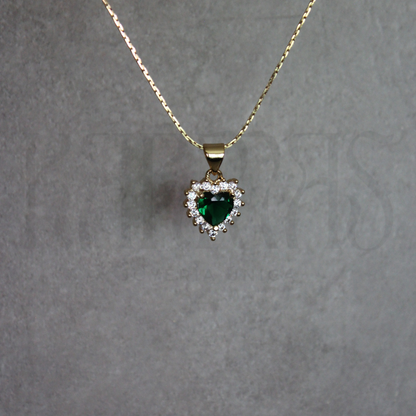 Collar Corazón Verde