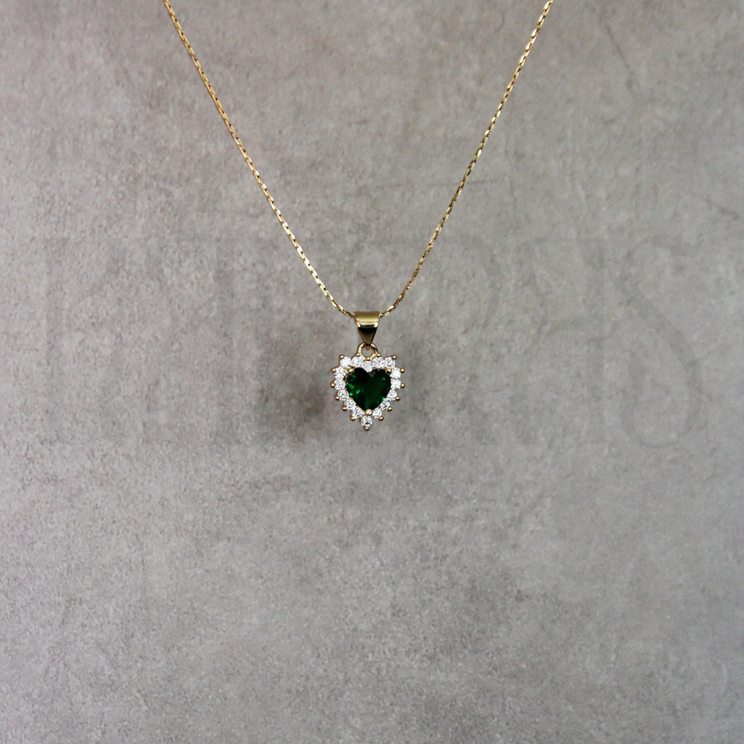 Collar Corazón Verde