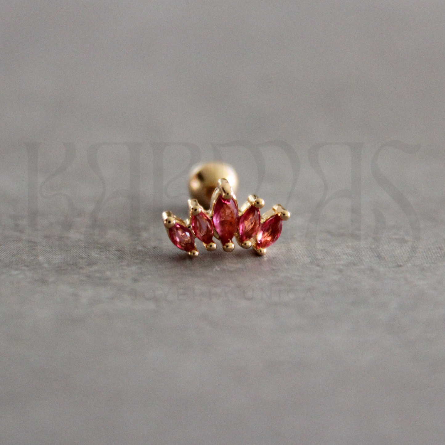 Piercing Zirconias Rosadas